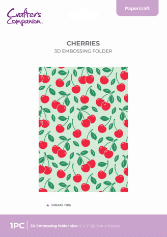Crafter's Companion Berry Bliss 5x7 3D Embossing Folder Cherries by Nature's Garden (NG-BB-3D-EF5-CHER) Crafter's Companion Berry Bliss 5x7 3D Embossing Folder Cherries by Nature's Garden (NG-BB-3D-EF5-CHER)