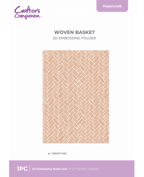 Crafter's Companion Berry Bliss 5x7 2D Embossing Folder Woven Basket by Nature's Garden (NG-BB-EF5-WOBA)