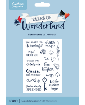 Crafter's Companion Tales of Wonderland Photopolymer Stamp Sentiments (CC-TOW-STP-SENT)