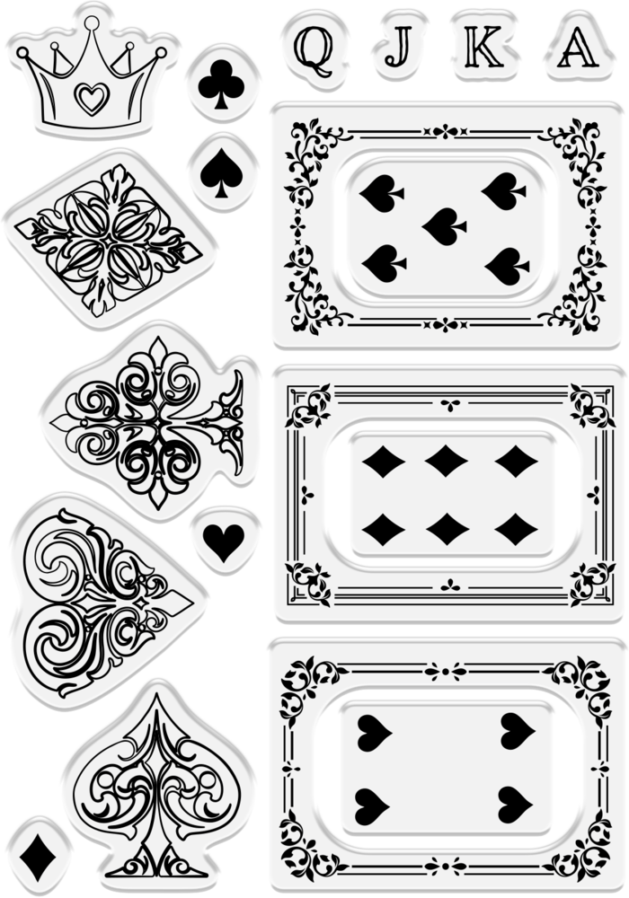 Crafter's Companion Tales of Wonderland Photopolymer Stamp Playing Cards (CC-TOW-STP-PCAR)
