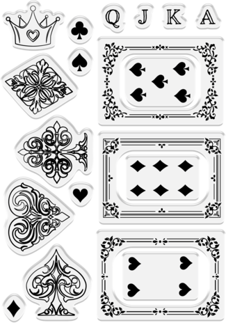 Crafter's Companion Tales of Wonderland Photopolymer Stamp Playing Cards (CC-TOW-STP-PCAR)