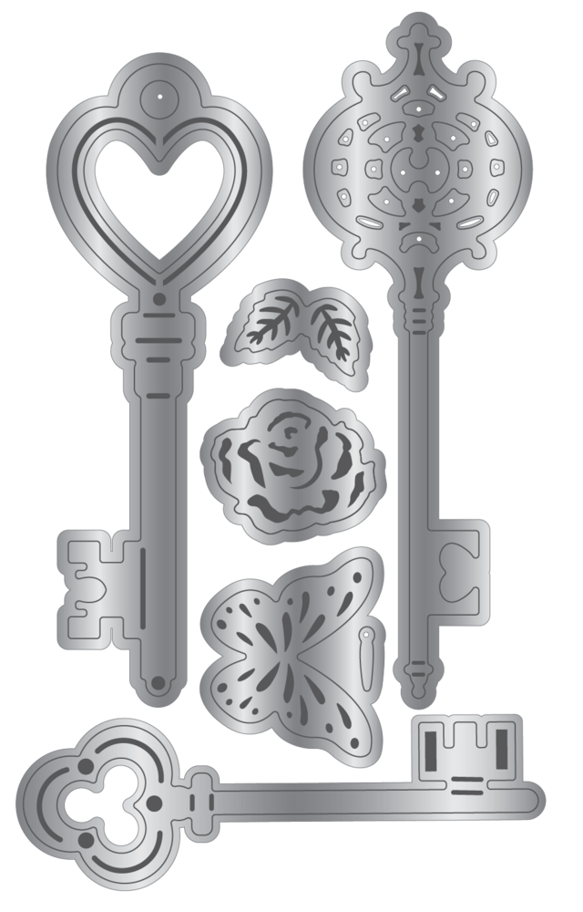 Crafter's Companion Tales of Wonderland Metal Die Ornate Keys (CC-TOW-MD-ORNKEY)