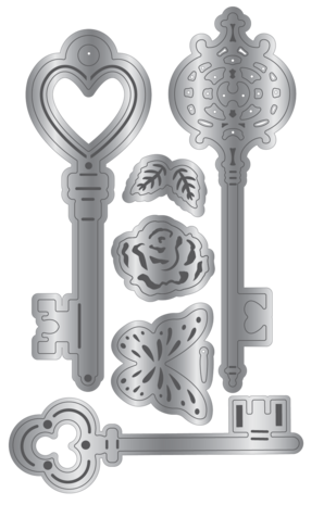 Crafter's Companion Tales of Wonderland Metal Die Ornate Keys (CC-TOW-MD-ORNKEY)