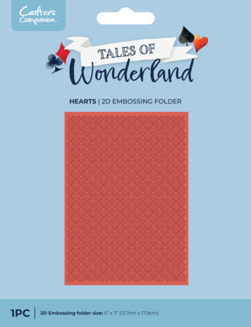 Crafter's Companion Tales of Wonderland 5x7 Inch 2D Embossing Folder Hearts (CC-TOW-EF5-HEAR) Crafter's Companion Tales of Wonderland 5x7 Inch 2D Embossing Folder Hearts (CC-TOW-EF5-HEAR)