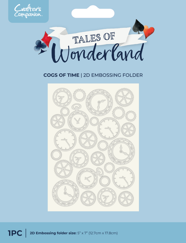 Crafter's Companion Tales of Wonderland 5x7 2D Embossing Folder Cogs of Time (CC-TOW-EF5-COT) Crafter's Companion Tales of Wonderland 5x7 2D Embossing Folder Cogs of Time (CC-TOW-EF5-COT)