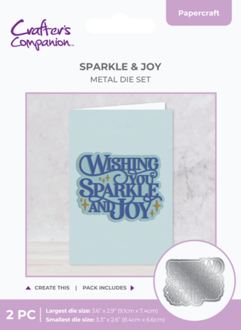 Crafter's Companion Large Sentiment Dies Sparkle & Joy (CC-MD-SPA-JOY) Crafter's Companion Large Sentiment Dies Sparkle & Joy (CC-MD-SPA-JOY)
