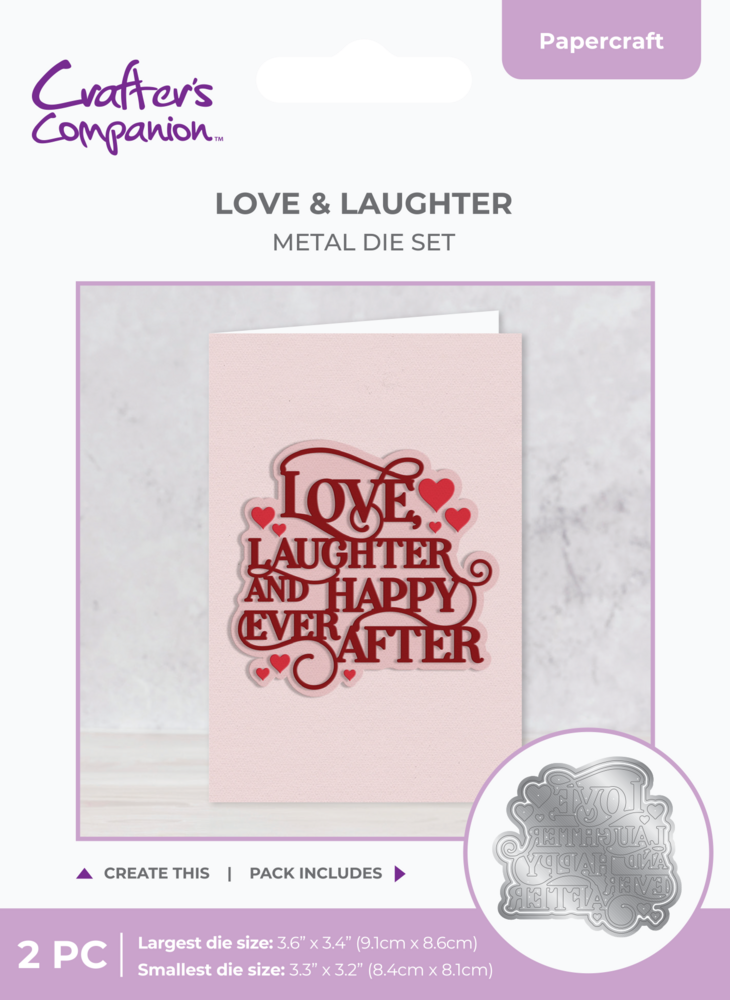 Crafter's Companion Large Sentiment Dies Love & Laughter (CC-MD-LOV-LAU) Crafter's Companion Large Sentiment Dies Love & Laughter (CC-MD-LOV-LAU)