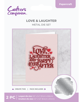 Crafter's Companion Large Sentiment Dies Love & Laughter (CC-MD-LOV-LAU)