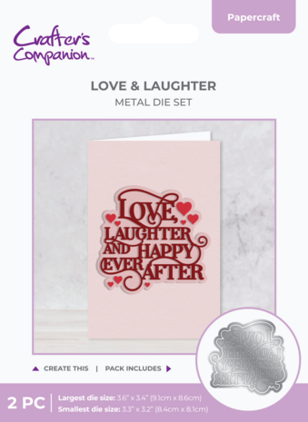 Crafter's Companion Large Sentiment Dies Love & Laughter (CC-MD-LOV-LAU) Crafter's Companion Large Sentiment Dies Love & Laughter (CC-MD-LOV-LAU)