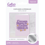 Crafter's Companion Large Sentiment Dies Cupcakes & Sprinkles (CC-MD-CUP-SRIN)
