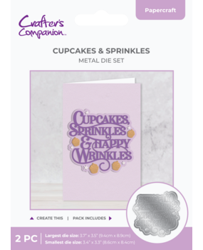 Crafter's Companion Large Sentiment Dies Cupcakes & Sprinkles (CC-MD-CUP-SRIN)