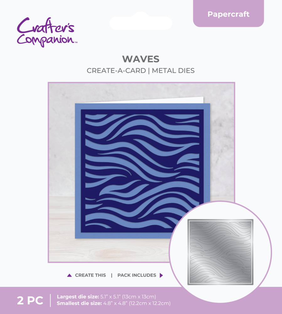 Crafter's Companion Create-a-Card Dies Waves (CC-MD-CAD-WAVE) Crafter's Companion Create-a-Card Dies Waves (CC-MD-CAD-WAVE)