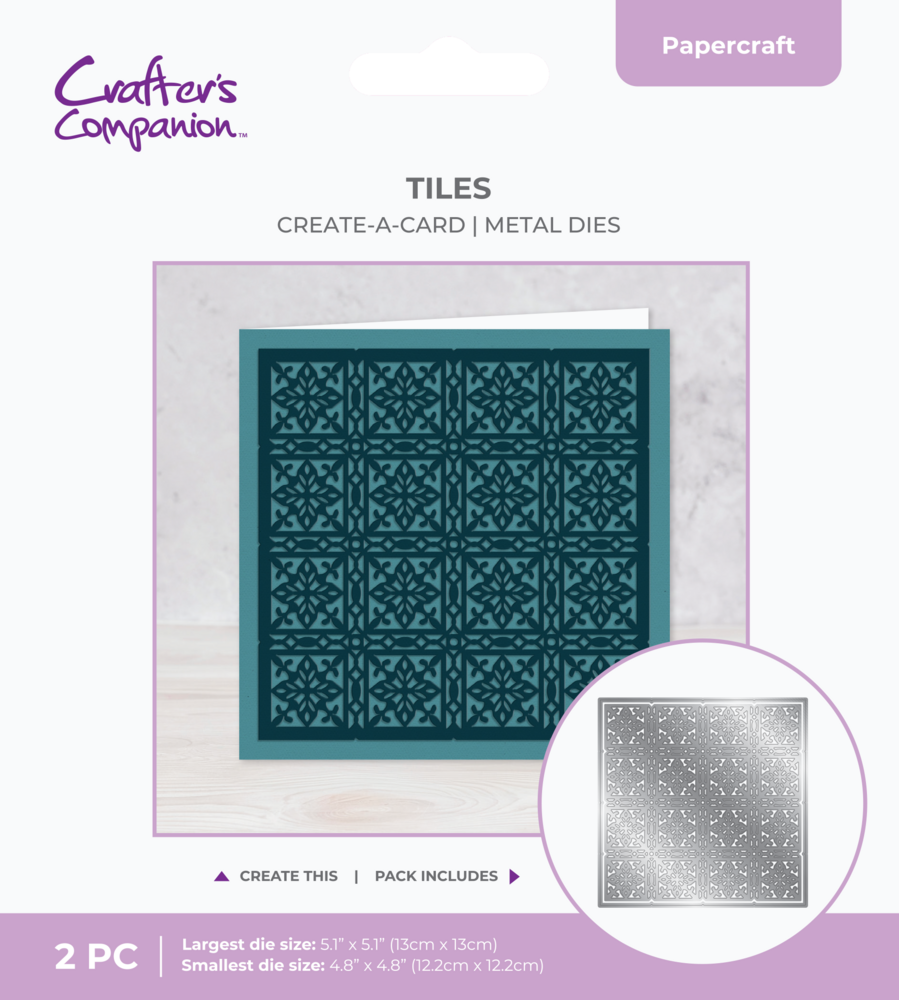 Crafter's Companion Create-a-Card Dies Tiles (CC-MD-CAD-TILE) Crafter's Companion Create-a-Card Dies Tiles (CC-MD-CAD-TILE)