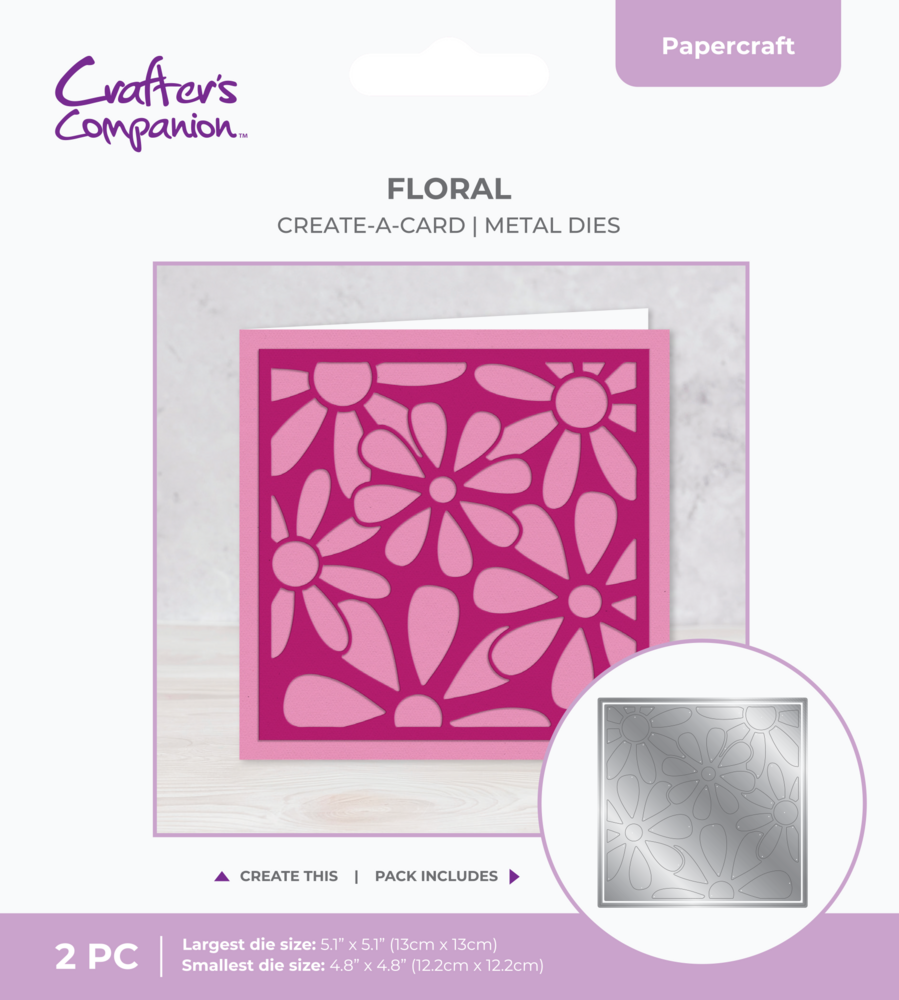 Crafter's Companion Create-a-Card Dies Floral (CC-MD-CAD-FLOR) Crafter's Companion Create-a-Card Dies Floral (CC-MD-CAD-FLOR)