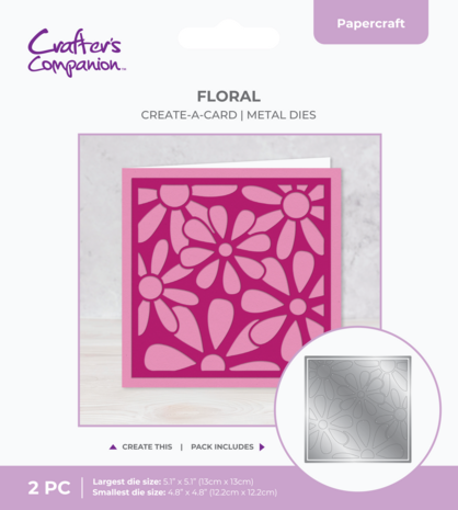 Crafter's Companion Create-a-Card Dies Floral (CC-MD-CAD-FLOR) Crafter's Companion Create-a-Card Dies Floral (CC-MD-CAD-FLOR)