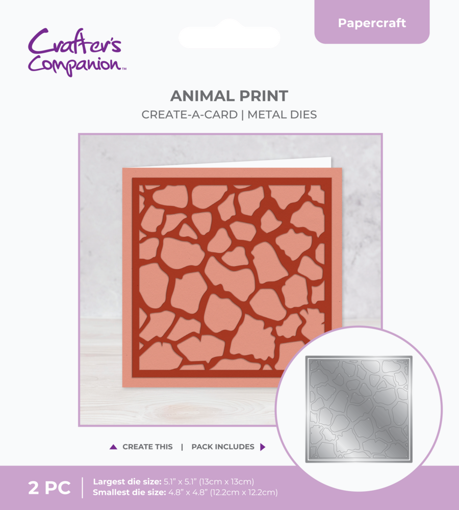 Crafter's Companion Create-a-Card Dies Animal Print (CC-MD-CAD-ANPR) Crafter's Companion Create-a-Card Dies Animal Print (CC-MD-CAD-ANPR)