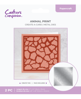 Crafter's Companion Create-a-Card Dies Animal Print (CC-MD-CAD-ANPR)