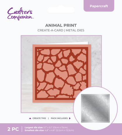 Crafter's Companion Create-a-Card Dies Animal Print (CC-MD-CAD-ANPR) Crafter's Companion Create-a-Card Dies Animal Print (CC-MD-CAD-ANPR)