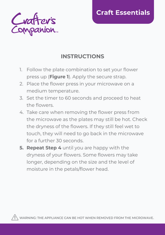 Crafter's Companion Flower Press Microwaveable (CC-MICFLOW-PRESS) Crafter's Companion Flower Press Microwaveable (CC-MICFLOW-PRESS)
