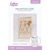 Crafter's Companion Flower Press Photopolymer Stamp Jars, Bottles & Vases (CC-STP-JBV)