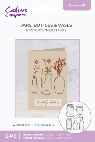 Crafter's Companion Flower Press Photopolymer Stamp Jars, Bottles & Vases (CC-STP-JBV) Crafter's Companion Flower Press Photopolymer Stamp Jars, Bottles & Vases (CC-STP-JBV)