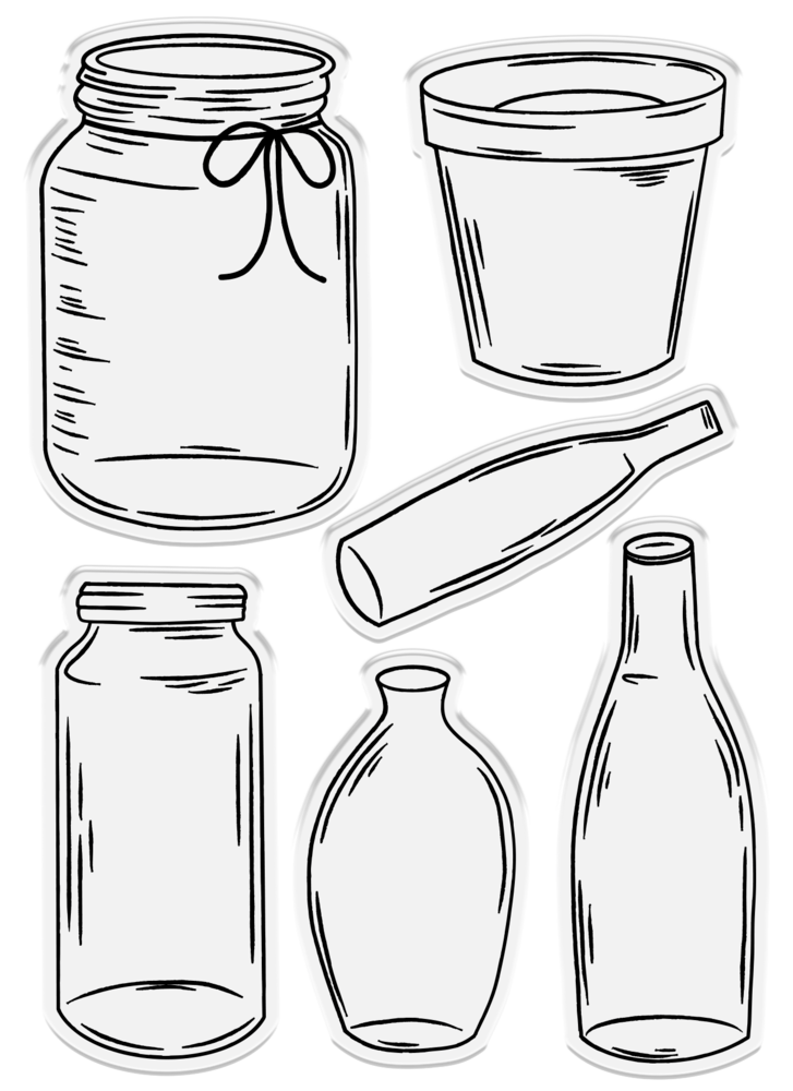 Crafter's Companion Flower Press Photopolymer Stamp Jars, Bottles & Vases (CC-STP-JBV) Crafter's Companion Flower Press Photopolymer Stamp Jars, Bottles & Vases (CC-STP-JBV)