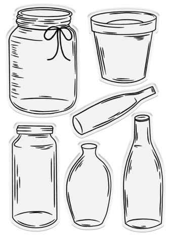 Crafter's Companion Flower Press Photopolymer Stamp Jars, Bottles & Vases (CC-STP-JBV) Crafter's Companion Flower Press Photopolymer Stamp Jars, Bottles & Vases (CC-STP-JBV)