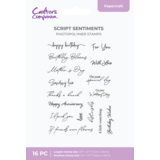Crafter's Companion Flower Press Photopolymer Stamp Script Sentiments (CC-STP-SCRIPSEN)