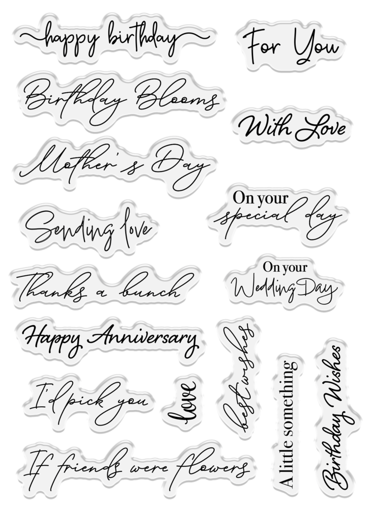 Crafter's Companion Flower Press Photopolymer Stamp Script Sentiments (CC-STP-SCRIPSEN) Crafter's Companion Flower Press Photopolymer Stamp Script Sentiments (CC-STP-SCRIPSEN)