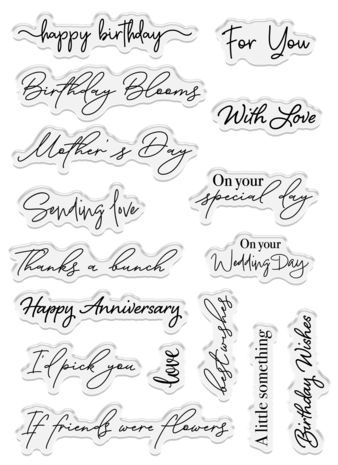 Crafter's Companion Flower Press Photopolymer Stamp Script Sentiments (CC-STP-SCRIPSEN) Crafter's Companion Flower Press Photopolymer Stamp Script Sentiments (CC-STP-SCRIPSEN)