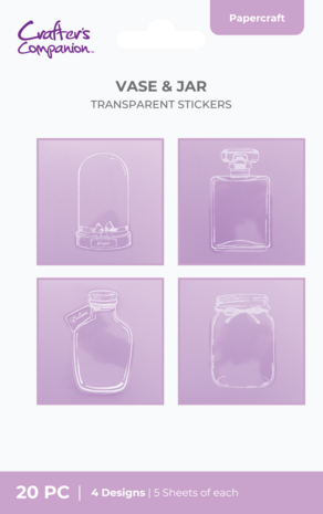 Crafter's Companion Flower Press Transparent Vase & Jar Stickers (CC-STIK-VASJAR) Crafter's Companion Flower Press Transparent Vase & Jar Stickers (CC-STIK-VASJAR)
