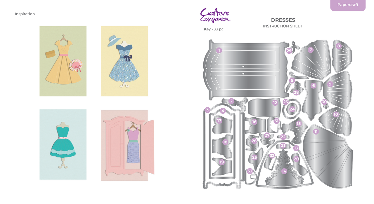 Crafter's Companion Dress Dies Dresses (CC-EF-MD-DRESS) Crafter's Companion Dress Dies Dresses (CC-EF-MD-DRESS)