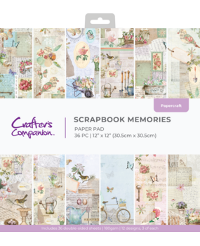 Crafter's Companion His & Her Garden Shed 12x12 Inch Paper Pad Scrapbook Memories (CC-PAD12-SCME)