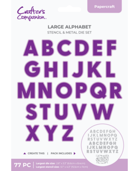 Crafter's Companion Large Stencil & Die Set Large Alphabet (CC-STEN-MD-LARAL)