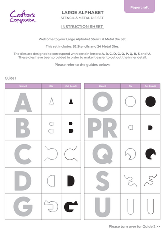 Crafter's Companion Large Stencil & Die Set Large Alphabet (CC-STEN-MD-LARAL) Crafter's Companion Large Stencil & Die Set Large Alphabet (CC-STEN-MD-LARAL)
