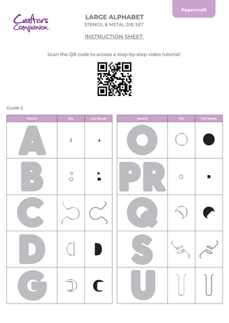 Crafter's Companion Large Stencil & Die Set Large Alphabet (CC-STEN-MD-LARAL) Crafter's Companion Large Stencil & Die Set Large Alphabet (CC-STEN-MD-LARAL)