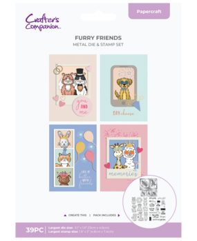 Crafter's Companion Furry Friends Metal Die & Stamp Set (CC-STD-FUR-FRI)