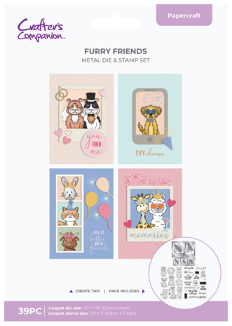 Crafter's Companion Furry Friends Metal Die & Stamp Set (CC-STD-FUR-FRI) Crafter's Companion Furry Friends Metal Die & Stamp Set (CC-STD-FUR-FRI)