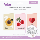 Crafter's Companion Honeycomb Die & Stamp Message Reveal (CC-STD-HCOMB-MR)