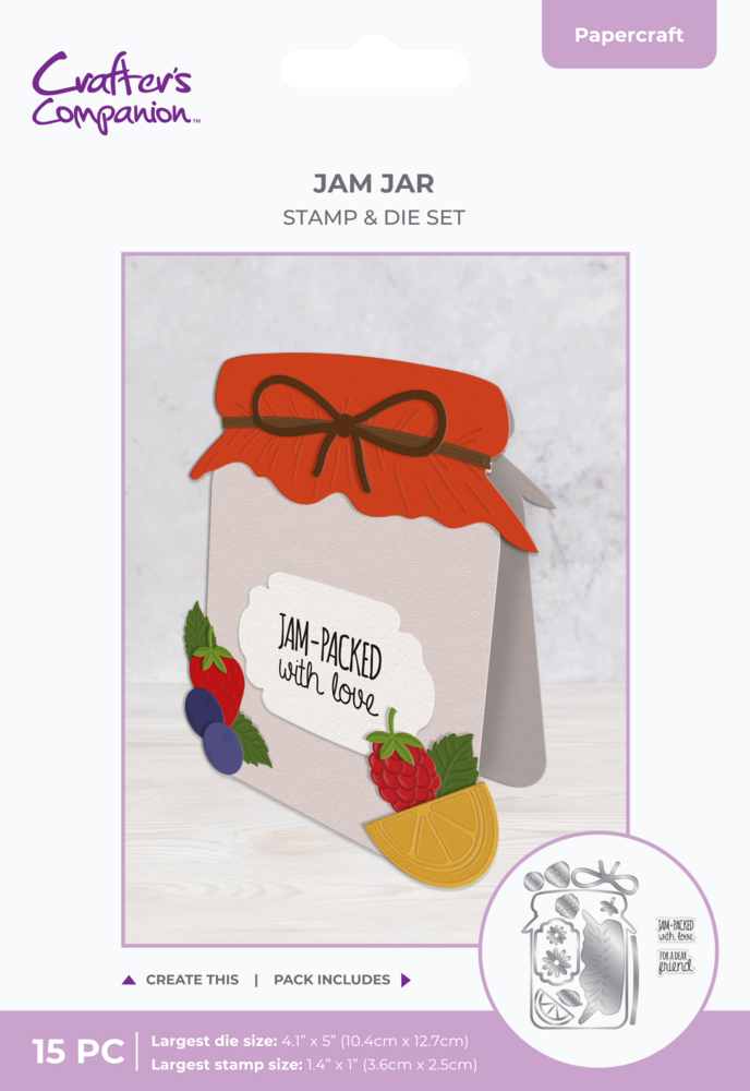 Crafter's Companion Shaped Card Bases Stamp & Die Jam Jar (CC-STD-JAMJ) Crafter's Companion Shaped Card Bases Stamp & Die Jam Jar (CC-STD-JAMJ)