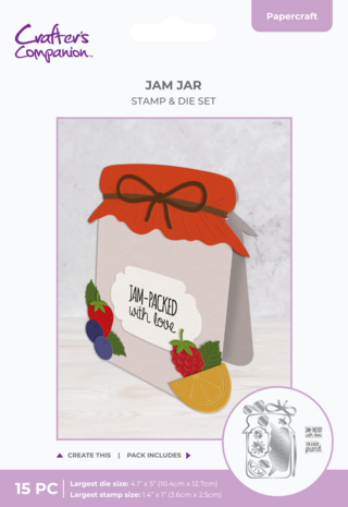 Crafter's Companion Shaped Card Bases Stamp & Die Jam Jar (CC-STD-JAMJ) Crafter's Companion Shaped Card Bases Stamp & Die Jam Jar (CC-STD-JAMJ)