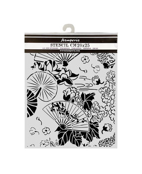 Stamperia Oriental Garden Thick Stencils 20x25cm Fans (KSTD213) Stamperia Oriental Garden Thick Stencils 20x25cm Fans (KSTD213)