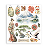 Stamperia Oriental Garden Rub-On 20,5x23cm Assortment (6pcs) (DFLRBXG11)