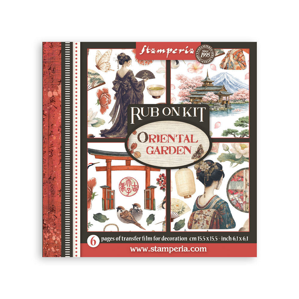 Stamperia Oriental Garden Rub-On 15,5x15,5cm Assortment (6pcs) (DFLRBX19)