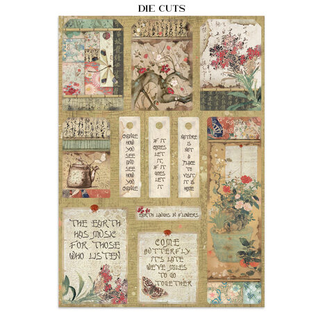 Stamperia Oriental Garden Junk Journal Stickers, Backgrounds, Cut-Outs (SBJK26) Stamperia Oriental Garden Junk Journal Stickers, Backgrounds, Cut-Outs (SBJK26)