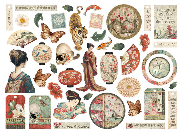 Stamperia Oriental Garden Die Cuts Assorted (DFLDC139) Stamperia Oriental Garden Die Cuts Assorted (DFLDC139)