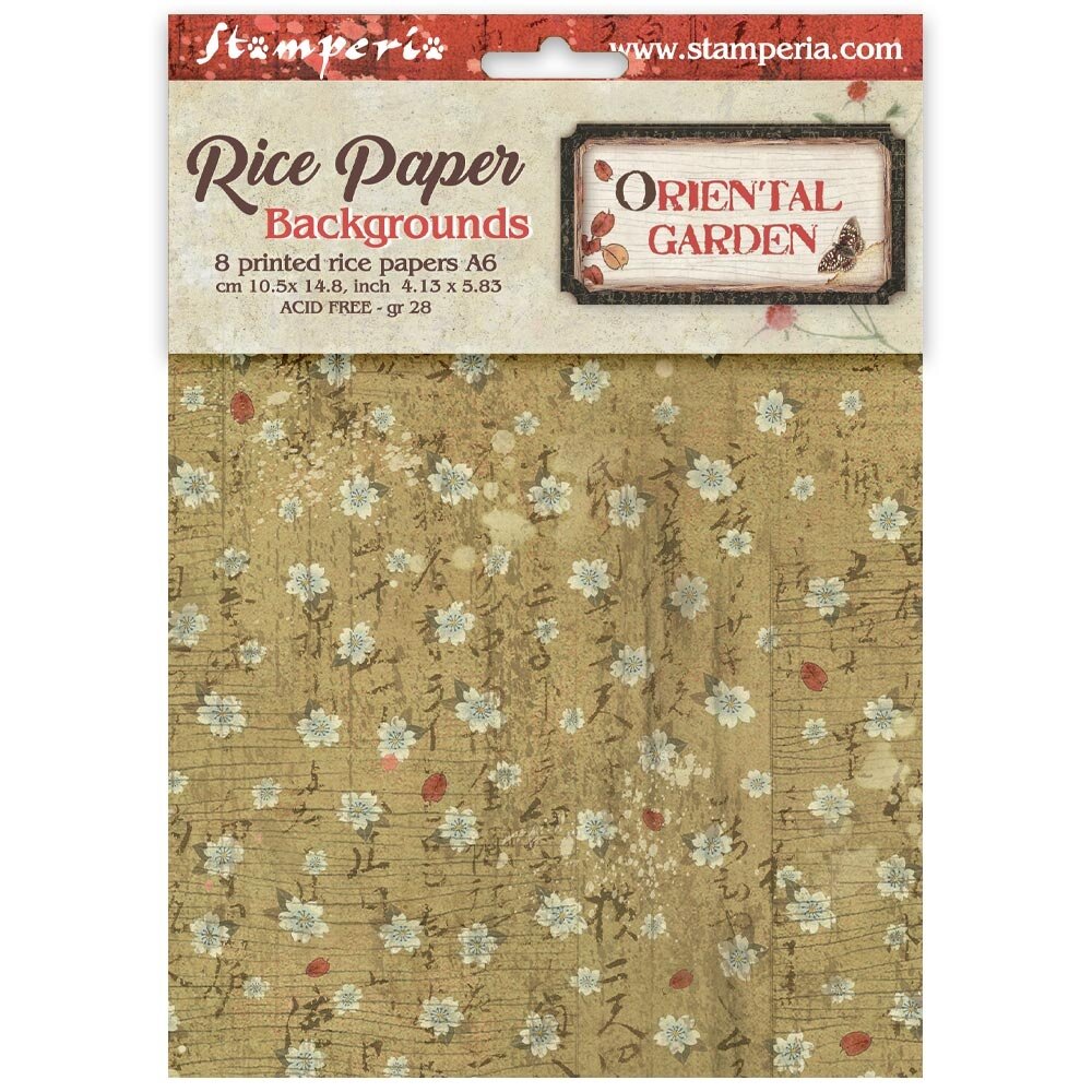 Stamperia Oriental Garden A6 Rice Paper Backgrounds Selection (8pcs) (DFSAK6057) Stamperia Oriental Garden A6 Rice Paper Backgrounds Selection (8pcs) (DFSAK6057)