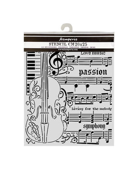 Stamperia Symphony Thick Stencils 20x25cm Violin by Sara Alcobendas (KSTD210)