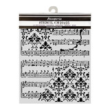 Stamperia Symphony Thick Stencils 20x25cm Ccore and Frize by Sara Alcobendas (KSTD211)