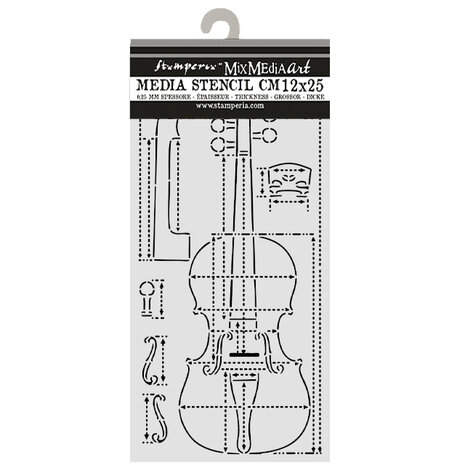 Stamperia Symphony Thick Stencils 12x25cm Violin Sections by Sara Alcobendas (KSTDL166) Stamperia Symphony Thick Stencils 12x25cm Violin Sections by Sara Alcobendas (KSTDL166)